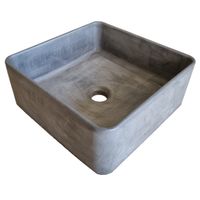 Charcoal Concrete Cement Handmade Basin Countertop Butler Sink 31x31x12cm
